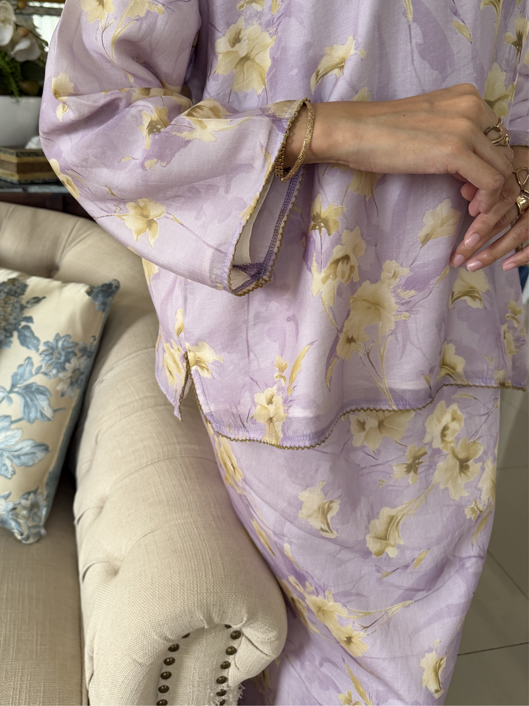 Maya Kurung Kedah Set in Lilac