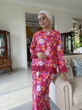 Nara Kurung Kedah Set in Fuschia Pink